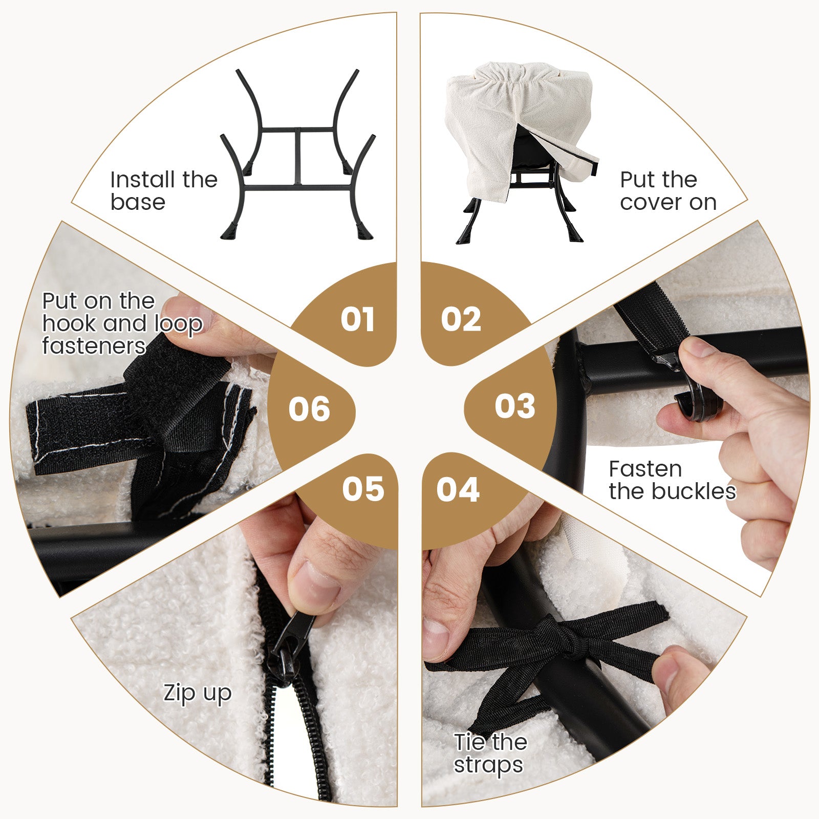 Modern Accent Chair with Folding Footrest and Head Pillow, Beige Accent Chairs at Gallery Canada