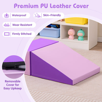 2-Piece Step and Slide Climber for Infants and Toddlers Baby Soft Play Set Foam Blocks, Purple Climbers & Slides at Gallery Canada