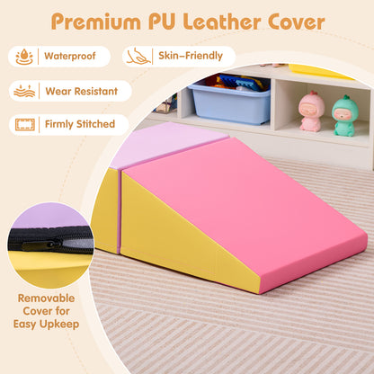 2-Piece Step and Slide Climber for Infants and Toddlers Baby Soft Play Set Foam Blocks, Yellow Climbers & Slides at Gallery Canada