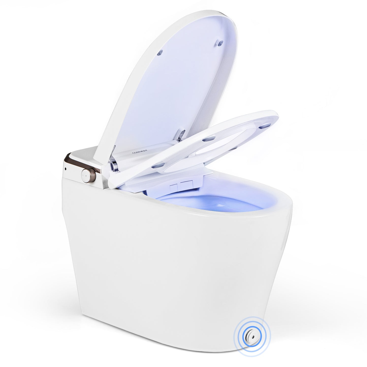 Elongated Bidet Toilet with Adjustable Heated Seat, White Toilet at Gallery Canada