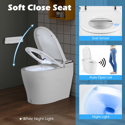 Elongated Bidet Toilet with Adjustable Heated Seat, White Toilet at Gallery Canada