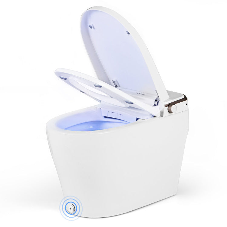 Elongated Bidet Toilet with Adjustable Heated Seat, White Toilet at Gallery Canada
