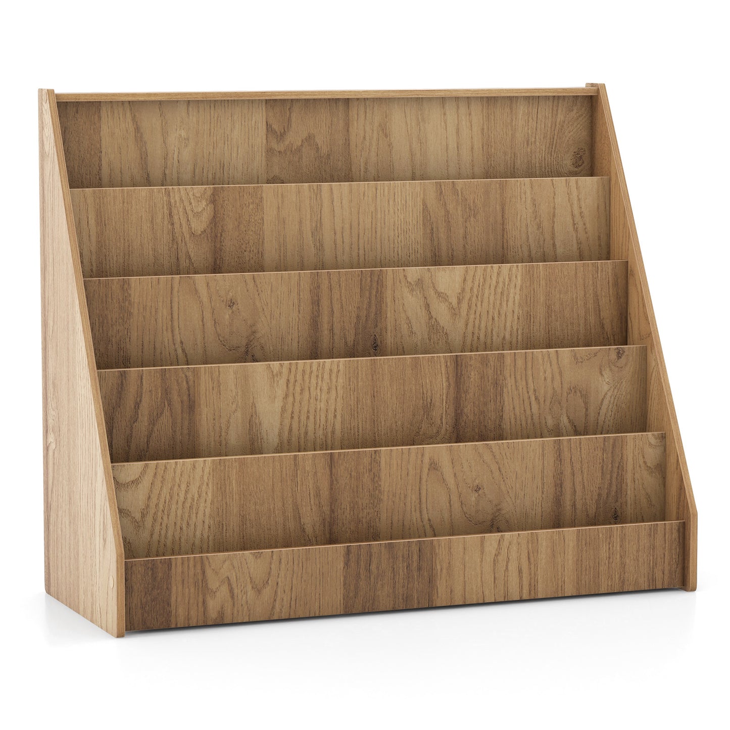 5-Tier Kids Bookshelf, Deep Compartments, Stable Baby Book Case, Natural Kids Storage at Gallery Canada