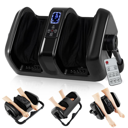 Foot and Calf Massager with Heat Shiatsu Deep Kneading Rolling Smart Electric Leg Massager, Black Foot Massager at Gallery Canada