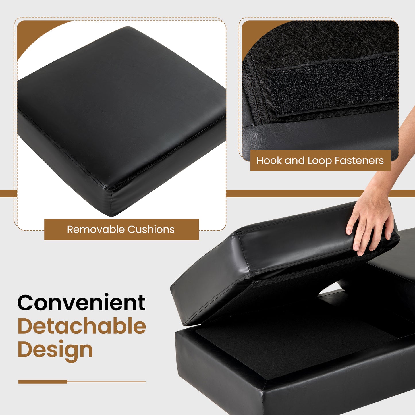 Waiting Room Bench Seating Long Bench with Metal Frame Leg, Black Shoe Racks & Storage Benches at Gallery Canada