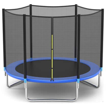 8 feet Safety Jumping Round Trampoline with Spring Safety Pad, Black Trampolines Black at Gallery Canada