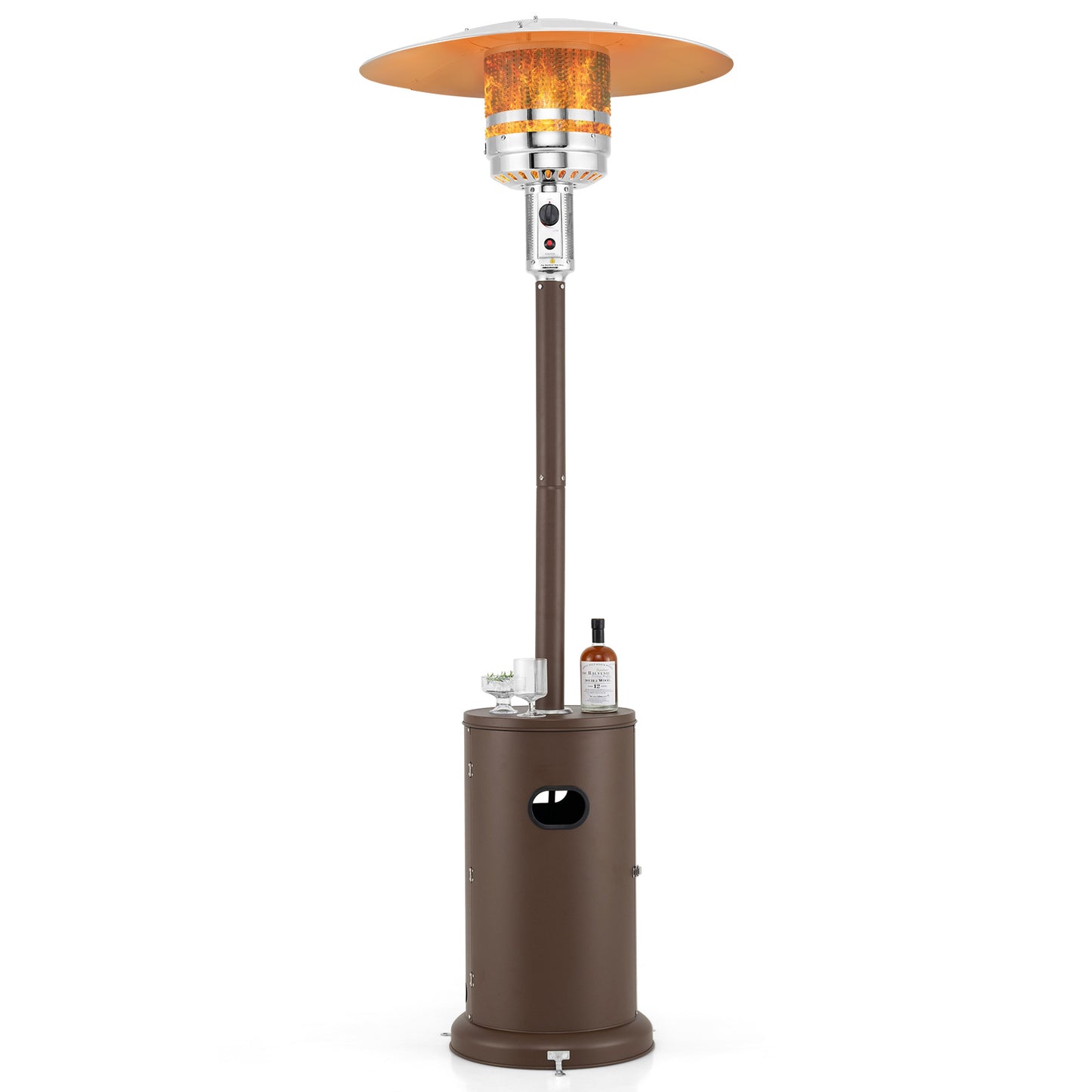 50000 BTU Propane Patio Heater, Round Table Design, Brown Patio Heaters Brown at Gallery Canada