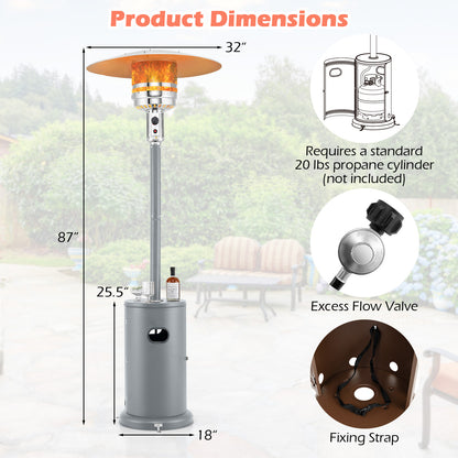 50000 BTU Propane Patio Heater with Round Table Design, Brown Patio Heaters at Gallery Canada