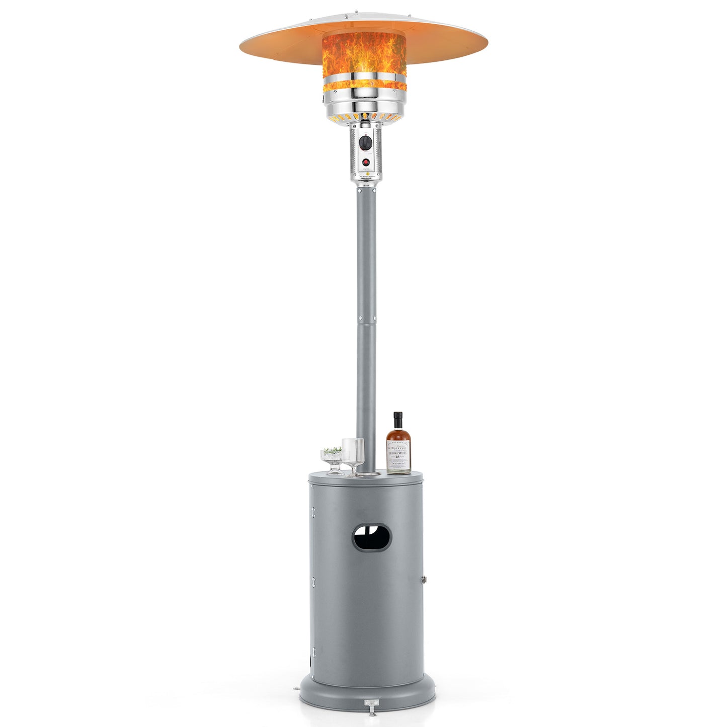 50000 BTU Propane Patio Heater, Round Table Design, Gray Patio Heaters Gray at Gallery Canada