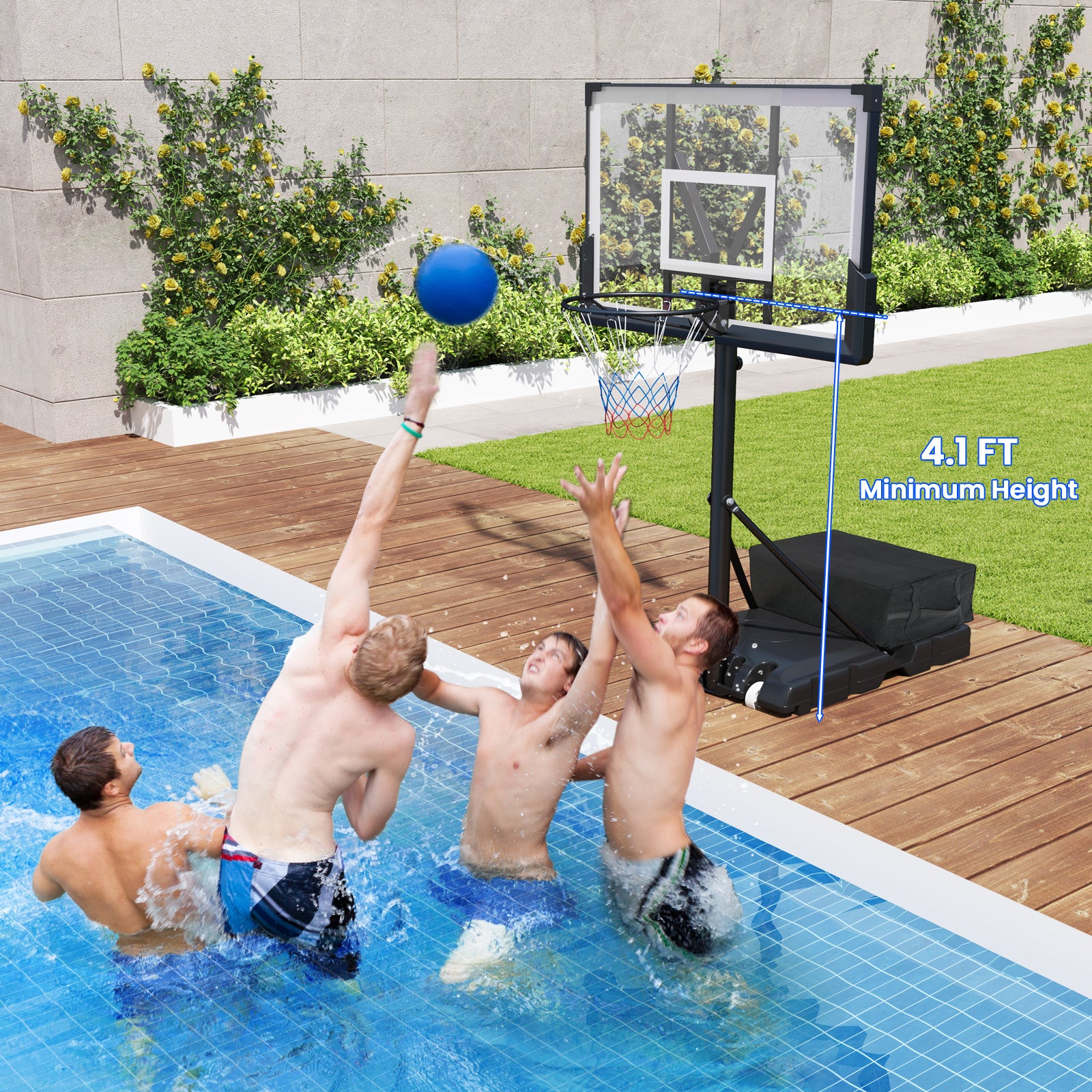 Portable Basketball Hoop Outdoor Basketball Goal System Adjustable for Kids Teens Adults Sport Equipments at Gallery Canada