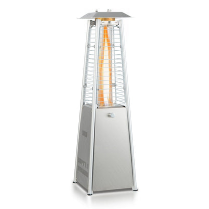 Portable Tabletop Patio Heater, 10000 BTU, Glass Tube, Silver Patio Heaters Silver at Gallery Canada