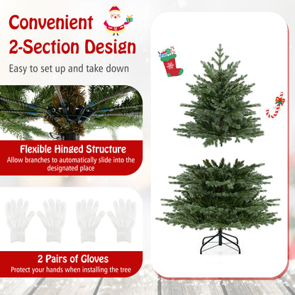 5/6/7 Feet Artificial Christmas Tree, 1426/2116/3156 PVC, 200/300/400 LED Lights, Green Christmas Tree at Gallery Canada