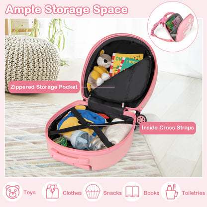 Kids Luggage Set with 14 Inches Carry-on Hardside Spinner Toddler Luggage and 10 Inches Backpack, Pink Kids Luggage at Gallery Canada