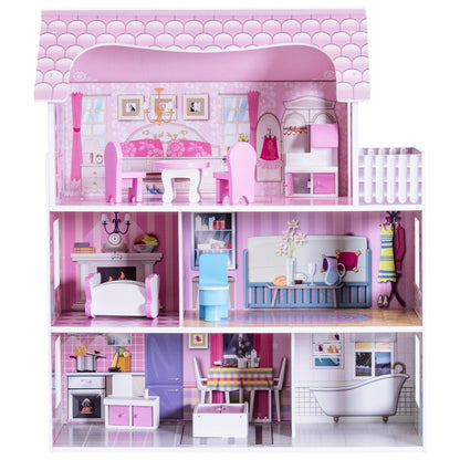 28 Inch Dollhouse With Furniture, Pink Play Tents & Playhouse at Gallery Canada