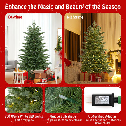 Artificial Christmas Tree, 5/6/7 Feet, With LED Lights, Green Christmas Tree at Gallery Canada