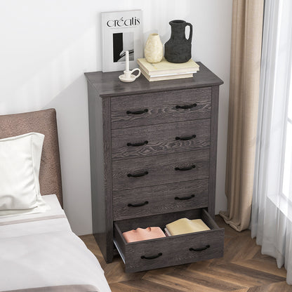 Tall Storage Dresser, 5 Pull-Out Drawers, Gray Dressers & Chests at Gallery Canada