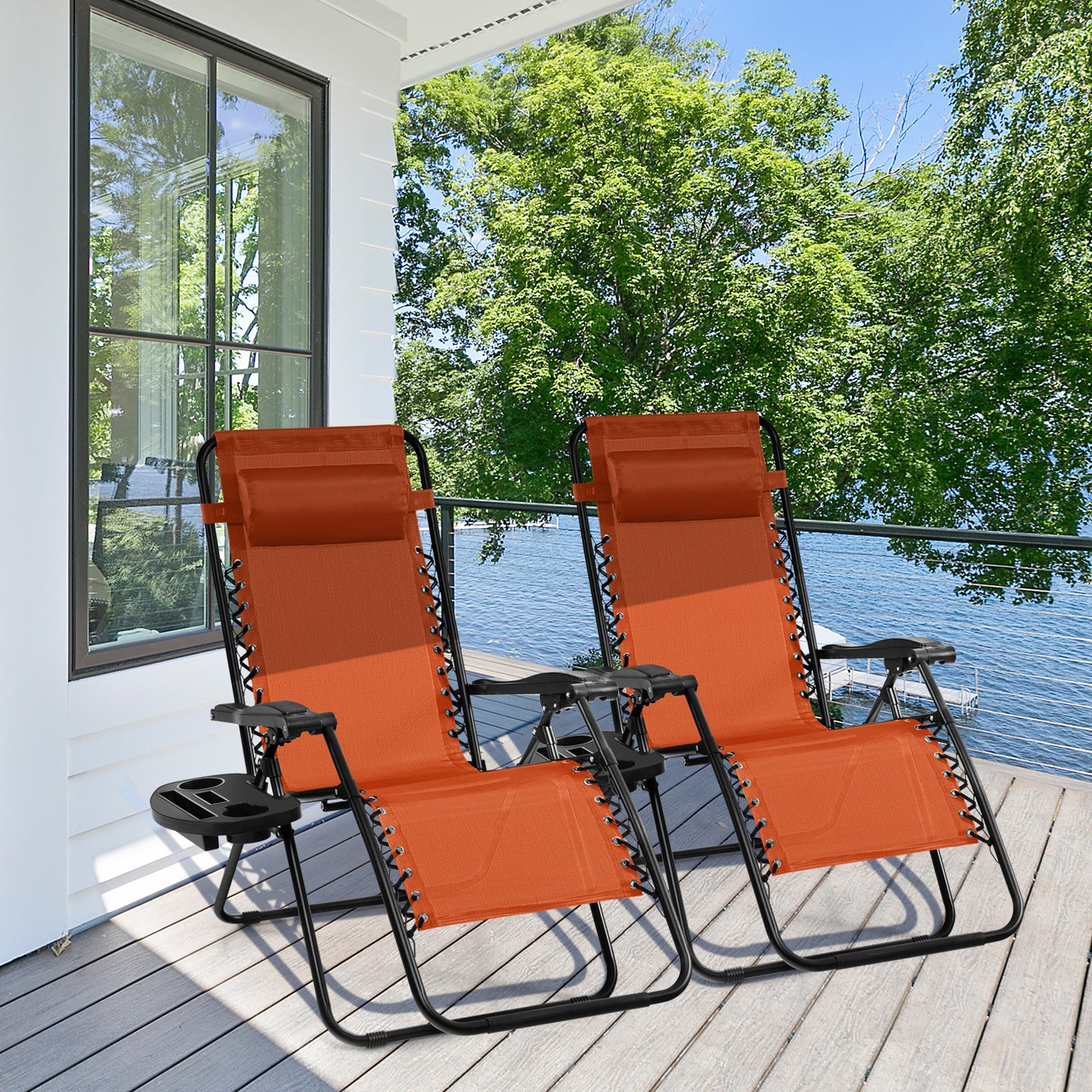Folding Lounge Chair, Zero Gravity, Orange Beach & Lawn Chairs at Gallery Canada