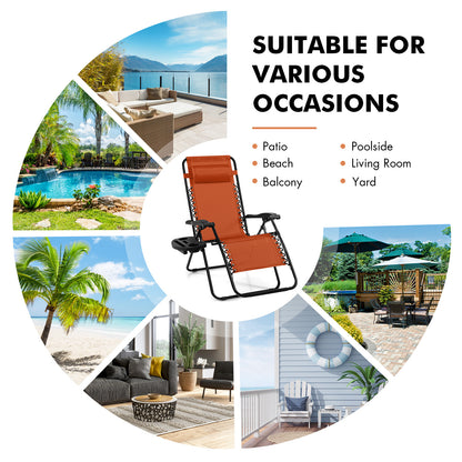 Folding Lounge Chair, Zero Gravity, Orange Beach & Lawn Chairs at Gallery Canada