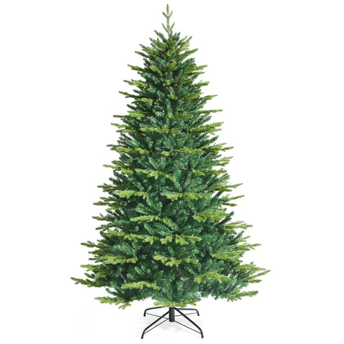 Pre-lit Artificial Hinged Christmas Tree with APP Controlled LED Lights-7', Green