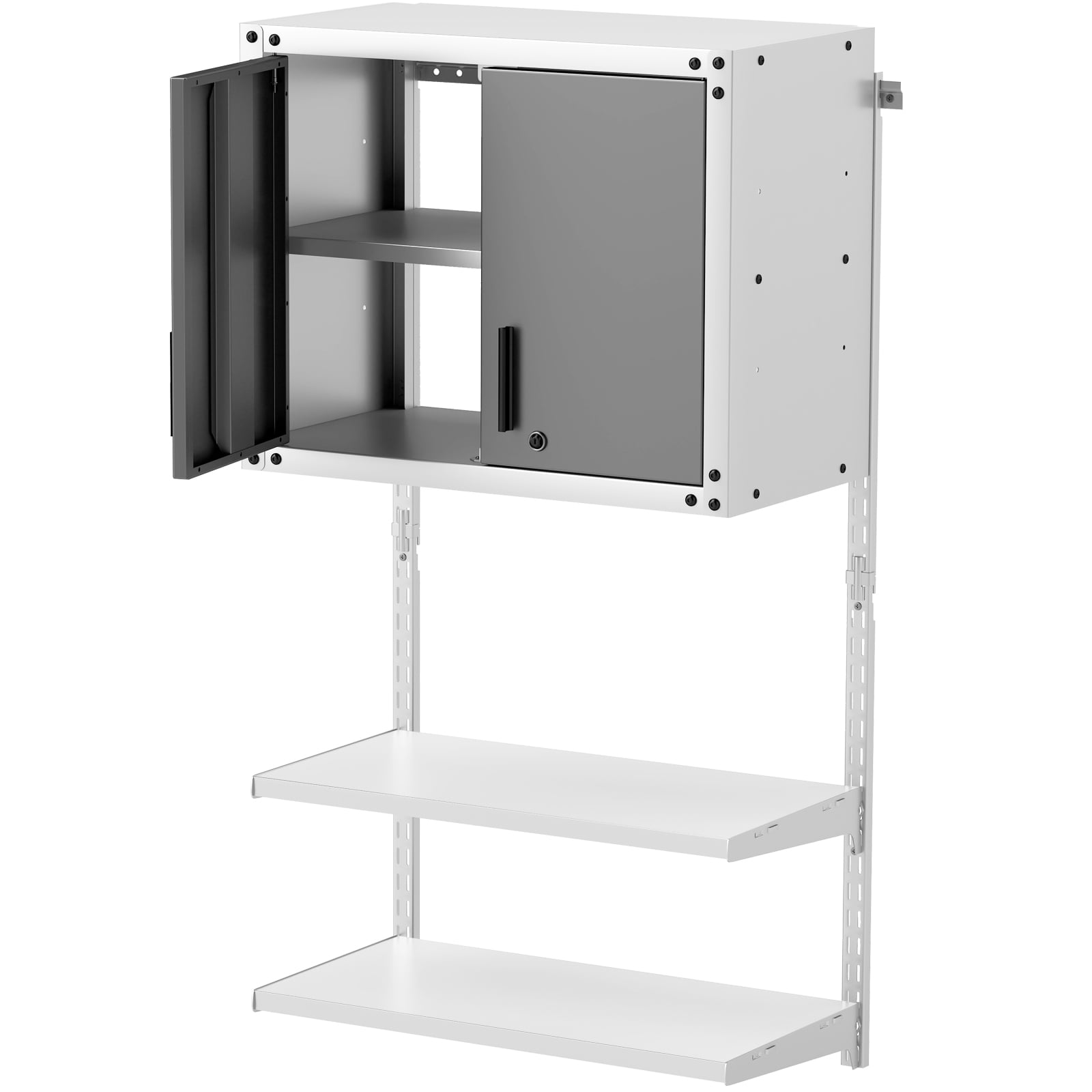 Metal Wall Cabinet With Lock, 3 Adjustable Shelves Garages at Gallery Canada