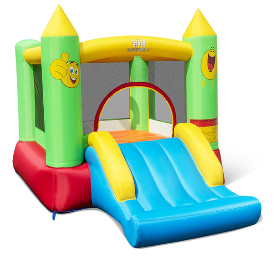 Inflatable Bounce House With Slide, Multicolor