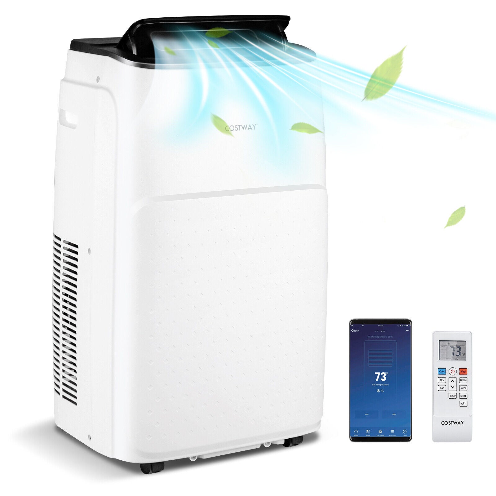 13000 BTU Portable 4-in-1 Air Conditioner with App and Voice Control, White Portable Air Conditioners at Gallery Canada