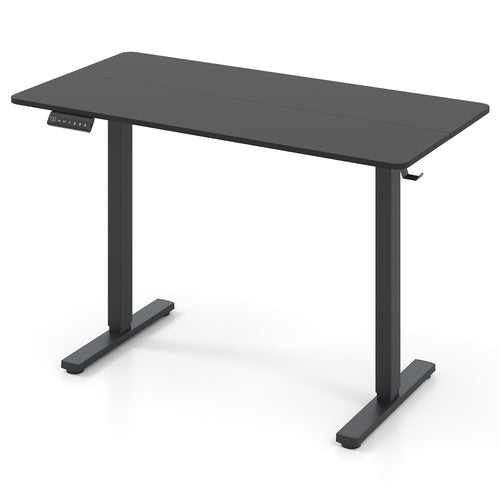48 Inch x 24 Inch Ergonomic Electric Standing Desk with 3 Memory Settings for Home Office, Black