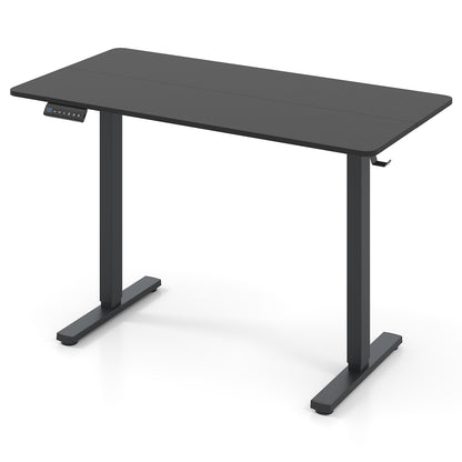 48 Inch x 24 Inch Ergonomic Electric Standing Desk with 3 Memory Settings for Home Office, Black Standing Desks Black at Gallery Canada