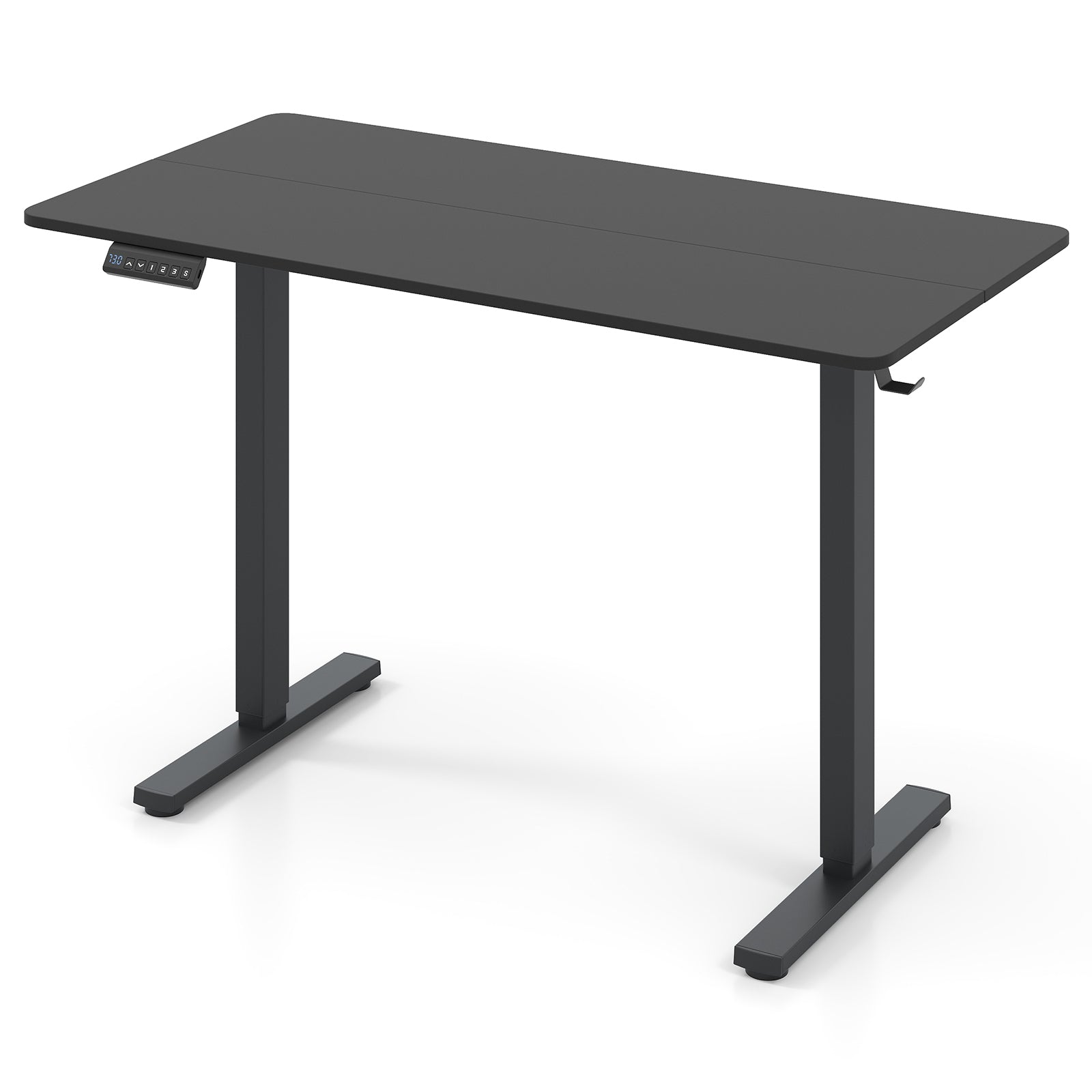 48 Inch x 24 Inch Electric Standing Desk, 3 Memory Settings, Black Standing Desks Black at Gallery Canada