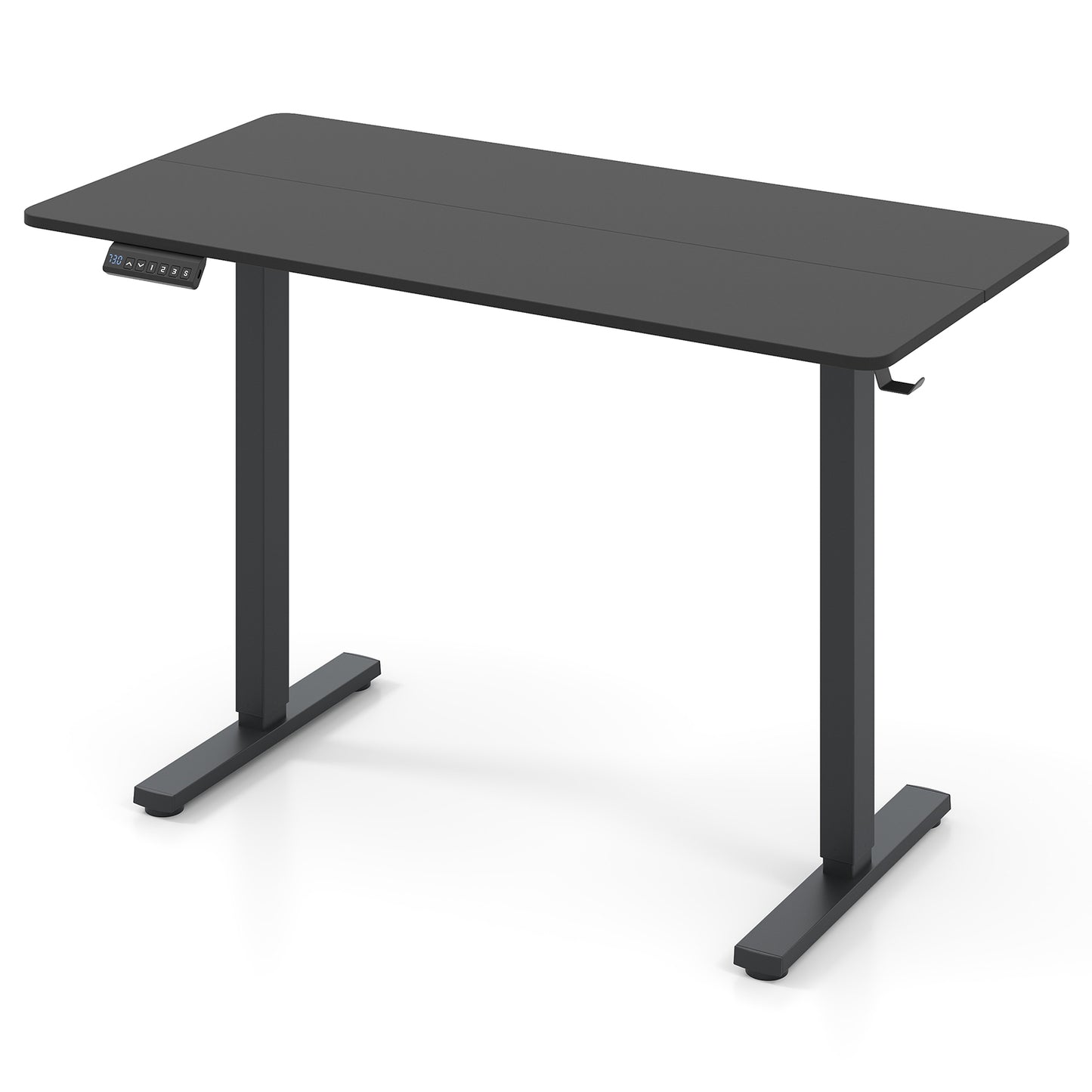 48 Inch x 24 Inch Electric Standing Desk, 3 Memory Settings, Black Standing Desks Black at Gallery Canada
