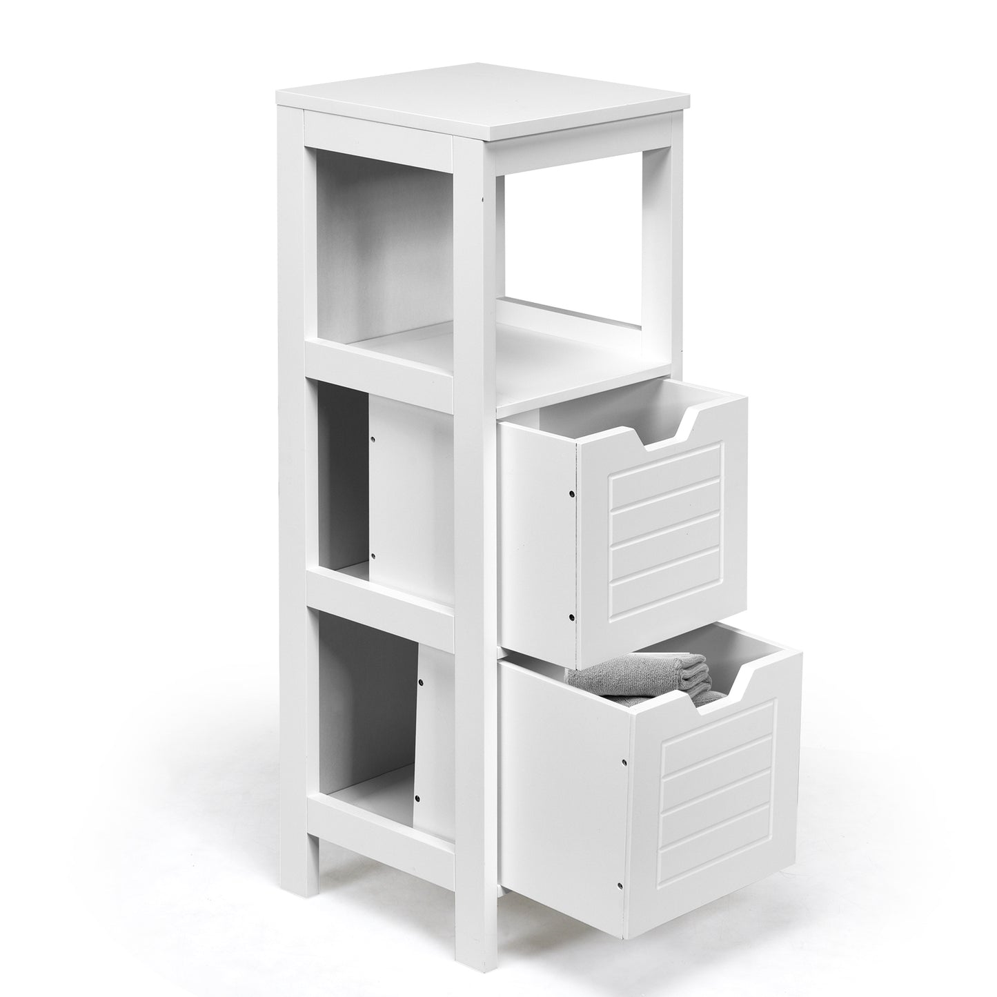 Floor Cabinet Multifunction Storage Rack Stand Organizer, White Floor Cabinets at Gallery Canada