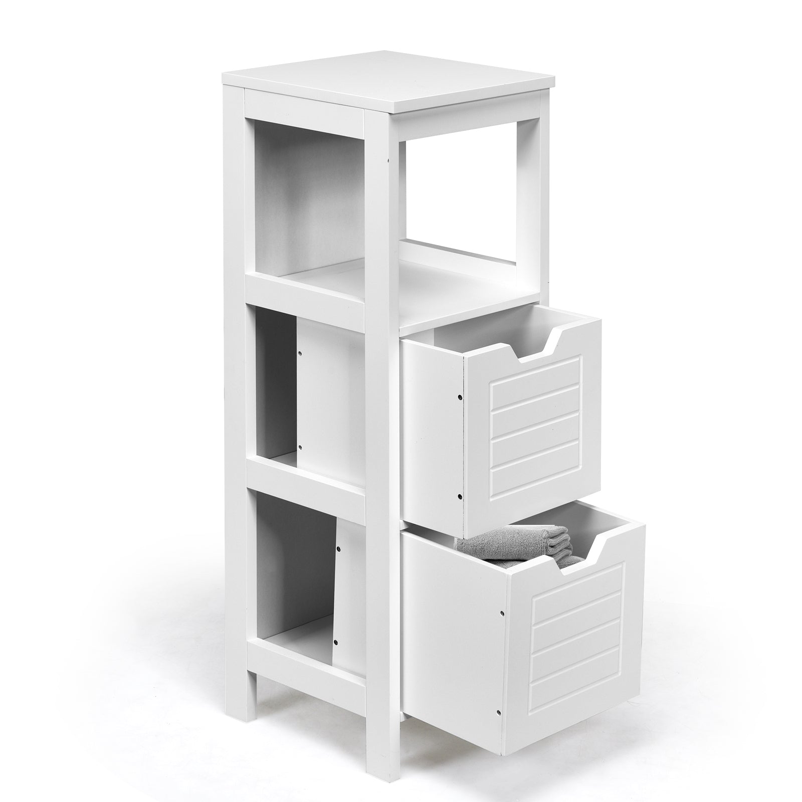 Floor Cabinet Multifunction Storage Rack Stand Organizer, White Floor Cabinets at Gallery Canada