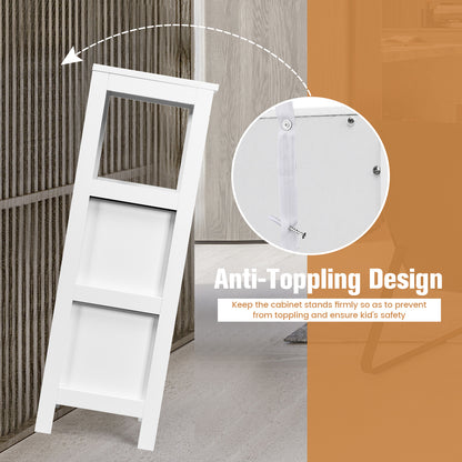 Floor Cabinet Multifunction Storage Rack Stand Organizer, White Floor Cabinets at Gallery Canada