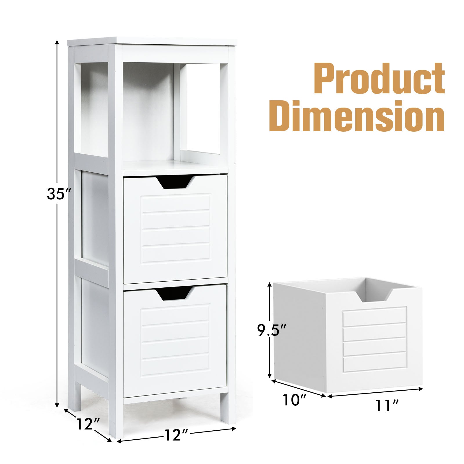 Floor Cabinet Multifunction Storage Rack Stand Organizer, White Floor Cabinets at Gallery Canada