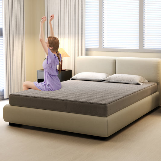 Queen Size Velvet Mattress Topper, Gray Mattresses Gray at Gallery Canada