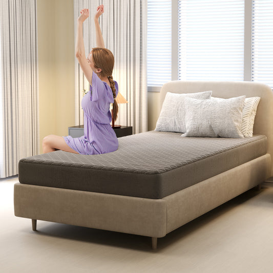 Twin Size Mattress Protector, Luxury Soft Velvet Topper, Gray Mattresses Gray at Gallery Canada