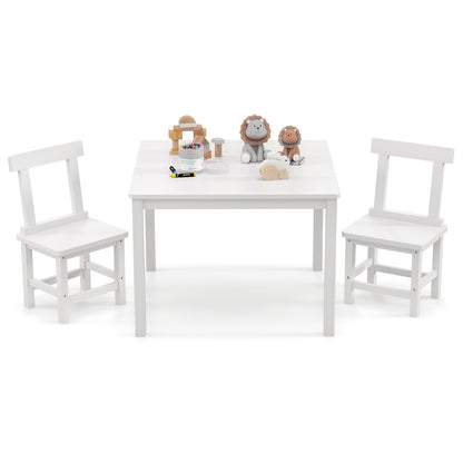 Wooden Kids Table And 2 Chairs Set, White Kids Table & Chair Sets at Gallery Canada