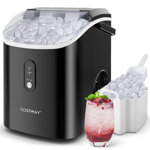 Countertop Ice Maker, Soft Chewable Pellet Ice, Black