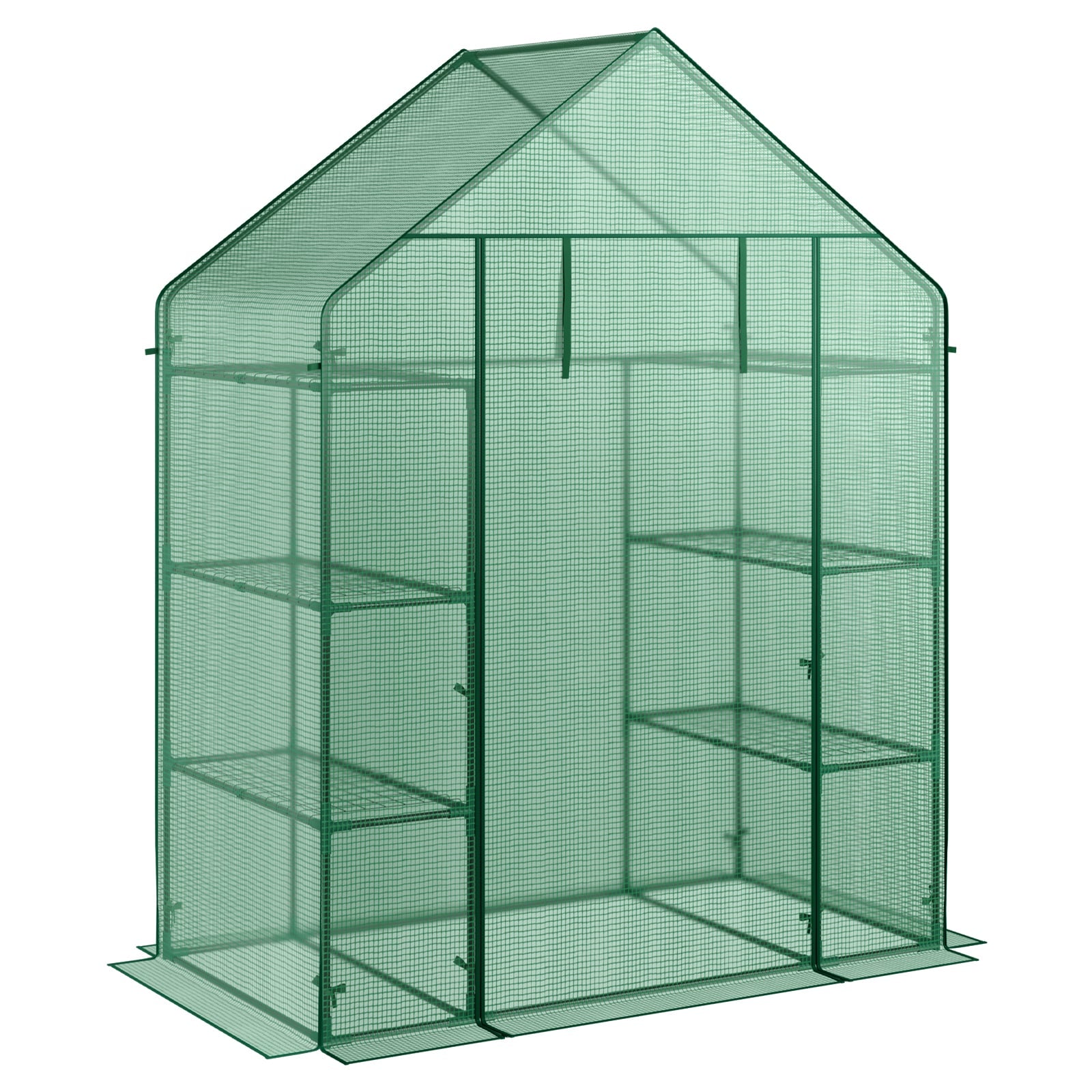 Mini Portable 4 Tier 8 Shelves Walk-in Plant Greenhouse, Green Greenhouses at Gallery Canada
