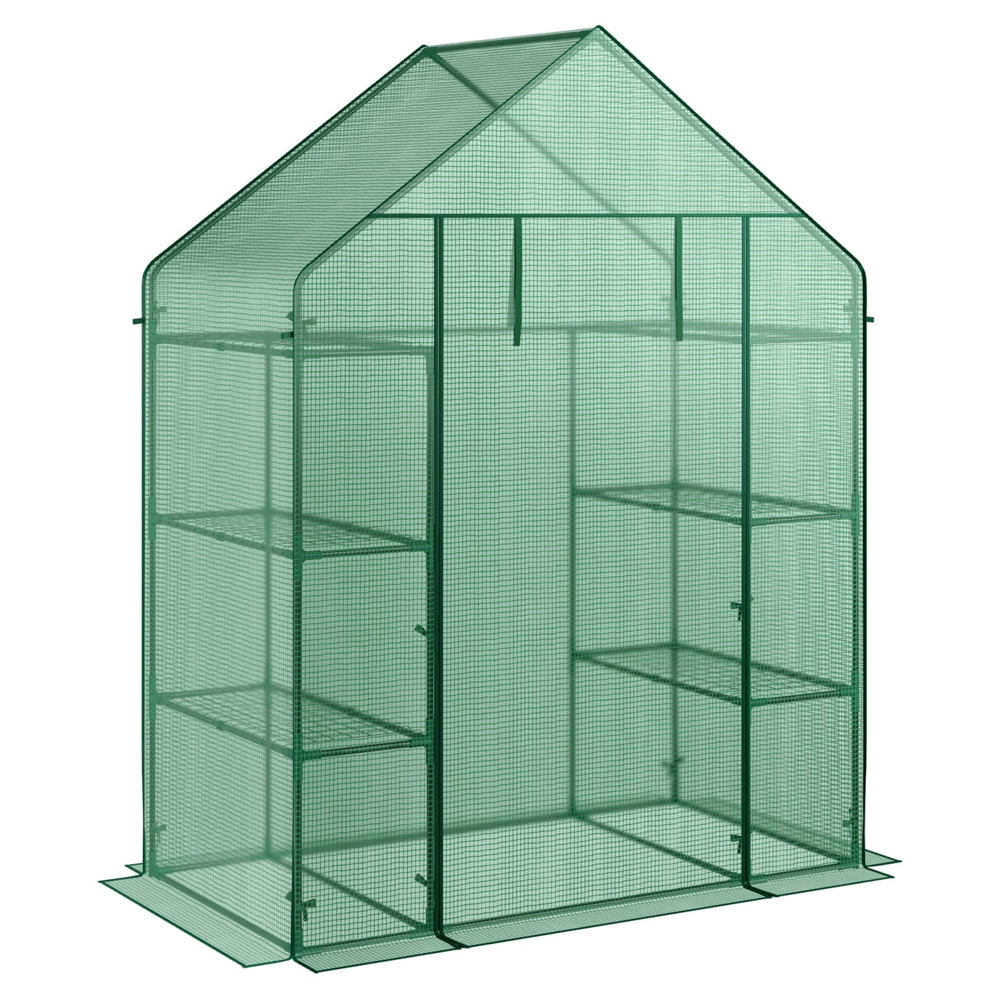 Mini Portable 4 Tier 8 Shelves Walk-in Plant Greenhouse, Green Greenhouses at Gallery Canada