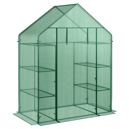 Mini Portable 4 Tier 8 Shelves Walk-in Plant Greenhouse, Green Greenhouses at Gallery Canada