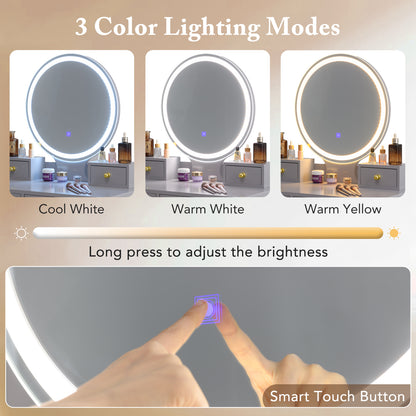 Vanity Table Set with Mirror, Gray Makeup Vanities at Gallery Canada