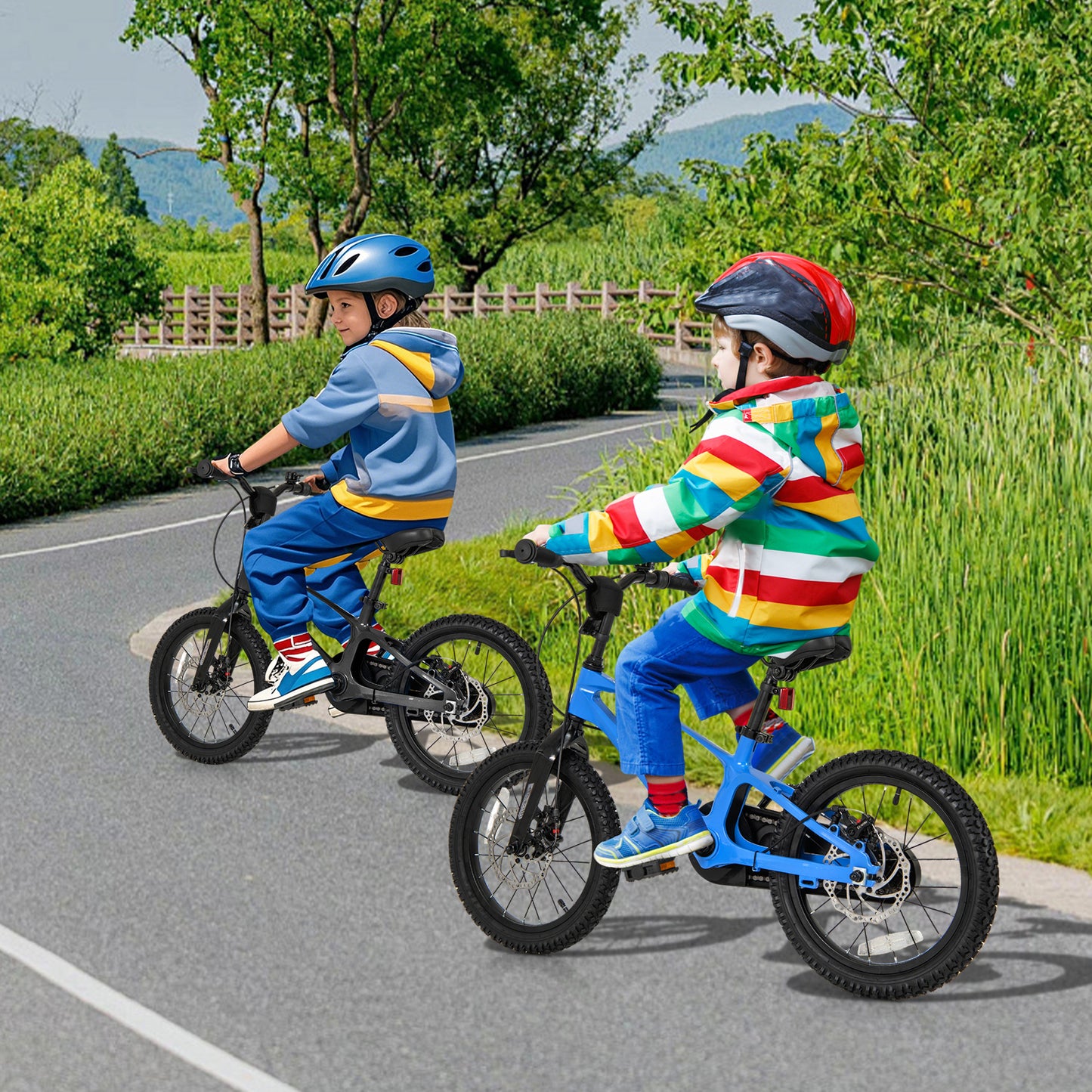 16 Inch Kids Bike Magnesium Alloy Training Bicycle Adjustable for 4 to 7 Years Old-16 inches, Blue Kids Bike at Gallery Canada