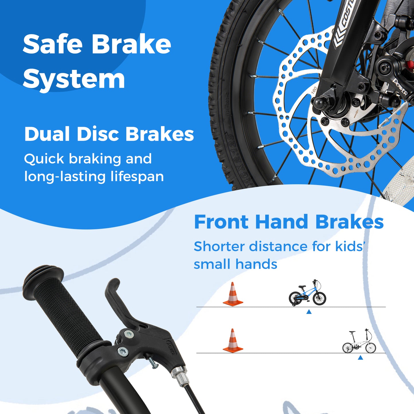 16 Inch Kids Bike Magnesium Alloy Training Bicycle Adjustable for 4 to 7 Years Old-16 inches, Blue Kids Bike at Gallery Canada