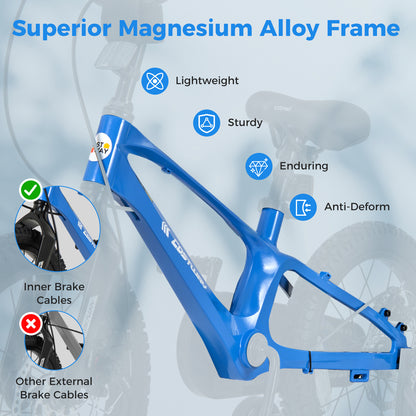 16 Inch Kids Bike Magnesium Alloy Training Bicycle Adjustable for 4 to 7 Years Old-16 inches, Blue Kids Bike at Gallery Canada