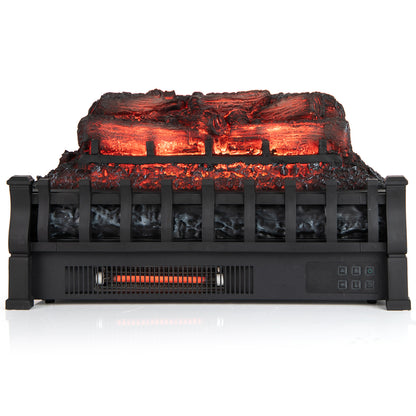23 Inch Infrared Quartz Electric Fireplace, Adjustable Flame, Black Fireplaces at Gallery Canada