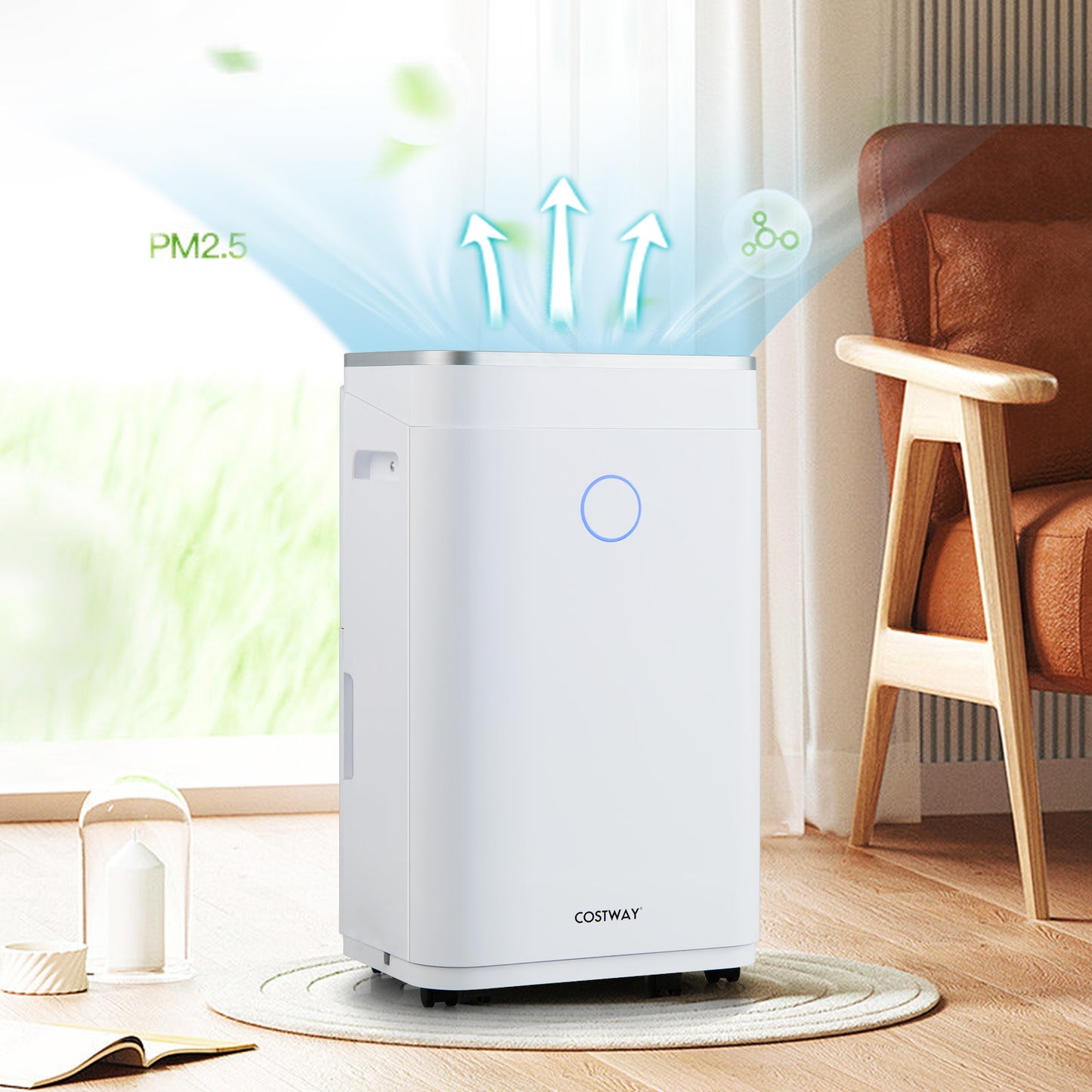 60-Pint Dehumidifier for Home and Basements 4000 Sq. Ft with 3-Color Digital Display, White Dehumidifiers at Gallery Canada