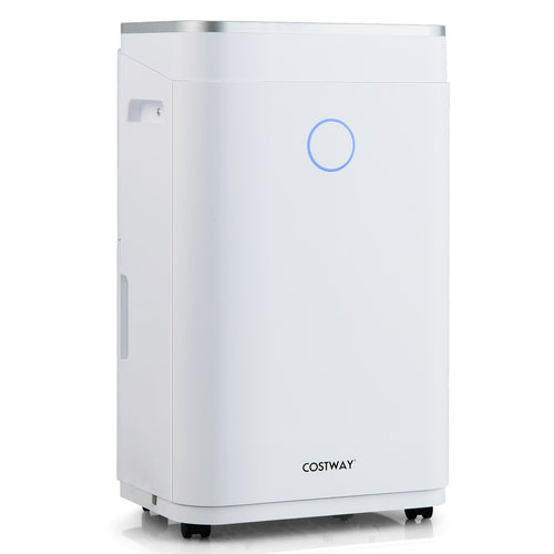 60-Pint Dehumidifier, 4000 Sq. Ft, 3-Color Digital Display, White