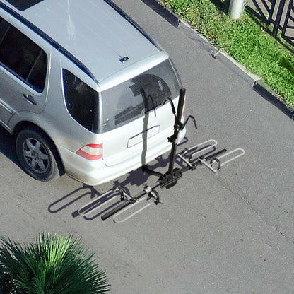 2-Bike Hitch Mount Bike Rack, 1-1/4 Inch or 2 Inch Receiver, Black Garages at Gallery Canada