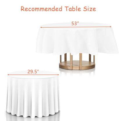 10 Pack 90" Round Tablecloth, White